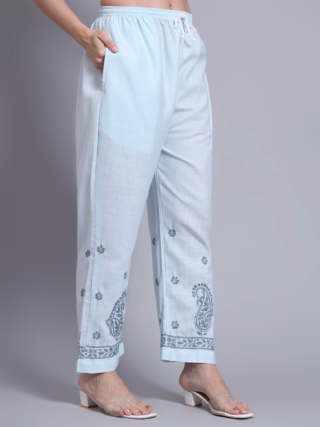 Women Hand Embroidered Chikankari Cotton kurta set PC4086KS