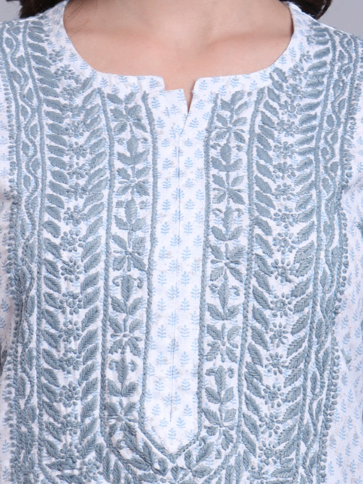 Women Hand Embroidered Chikankari Cotton kurta set PC4086KS