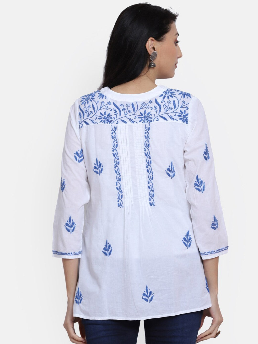 Women Hand Embroidered Chikankari Cotton Kurti PC1958S